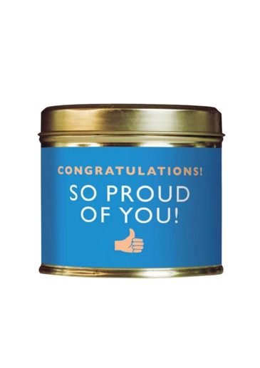 Scented Candle In Tin - Blue - So Proud Of You - Shearer Candles